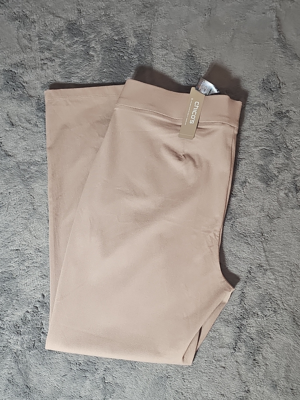 Chicos Travelers Rustic Taupe Crepe Ankle Pants Stretch Trousers 1.5 M NWT